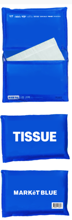 [BOX] TRAVEL POCKET TISSUE 비닐지갑 티슈 (500/CTN)