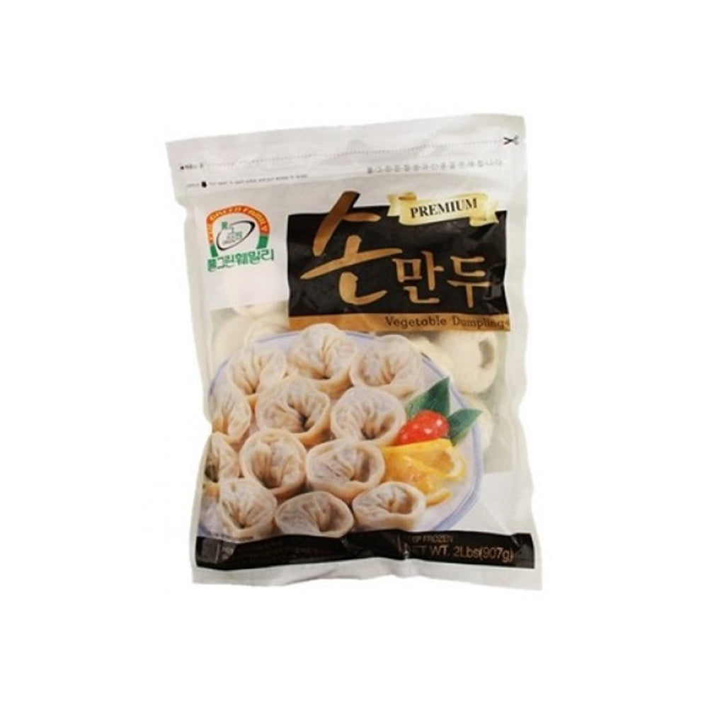 VEGETABLE DUMPLING (YACHAESONMANDOO) 907G 풀그린 야채 손 만두(12/CTN) 29pcs /pack