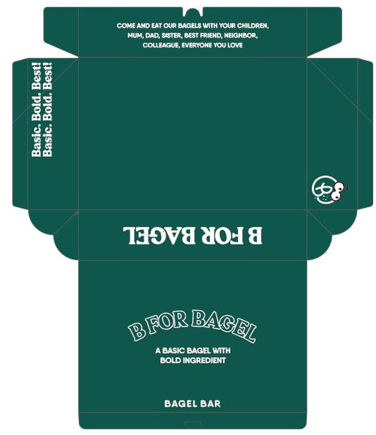 [BOX] B FOR BAGEL BOX 6PCS GREEN 비포베이글_박스 6개입(그린) (165/CTN)