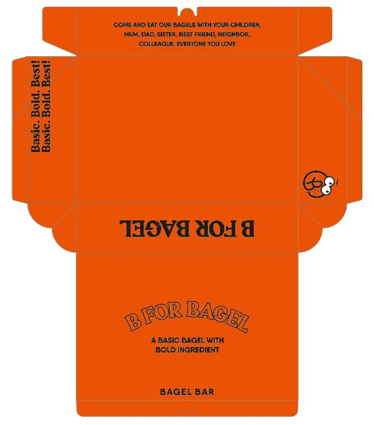 [BOX] B FOR BAGEL BOX 6PCS ORANGE 비포베이글_박스 6개입(오렌지) (165/CTN)