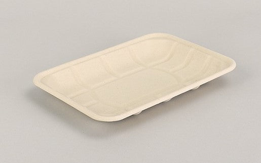 (LAST) [BOX] DISPOSABLE WOOD PULP PLATE 펄프접시트레이 TR-2D (500/CTN)